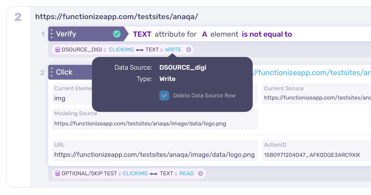 Data-driven testing and TDM - load workflow variables from a data source