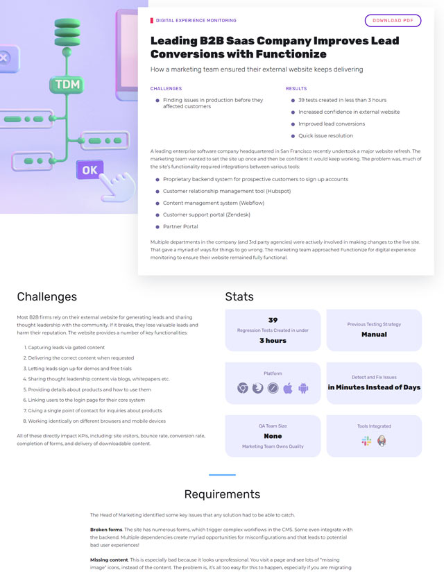 How a marketing team ensured their external website keeps delivering