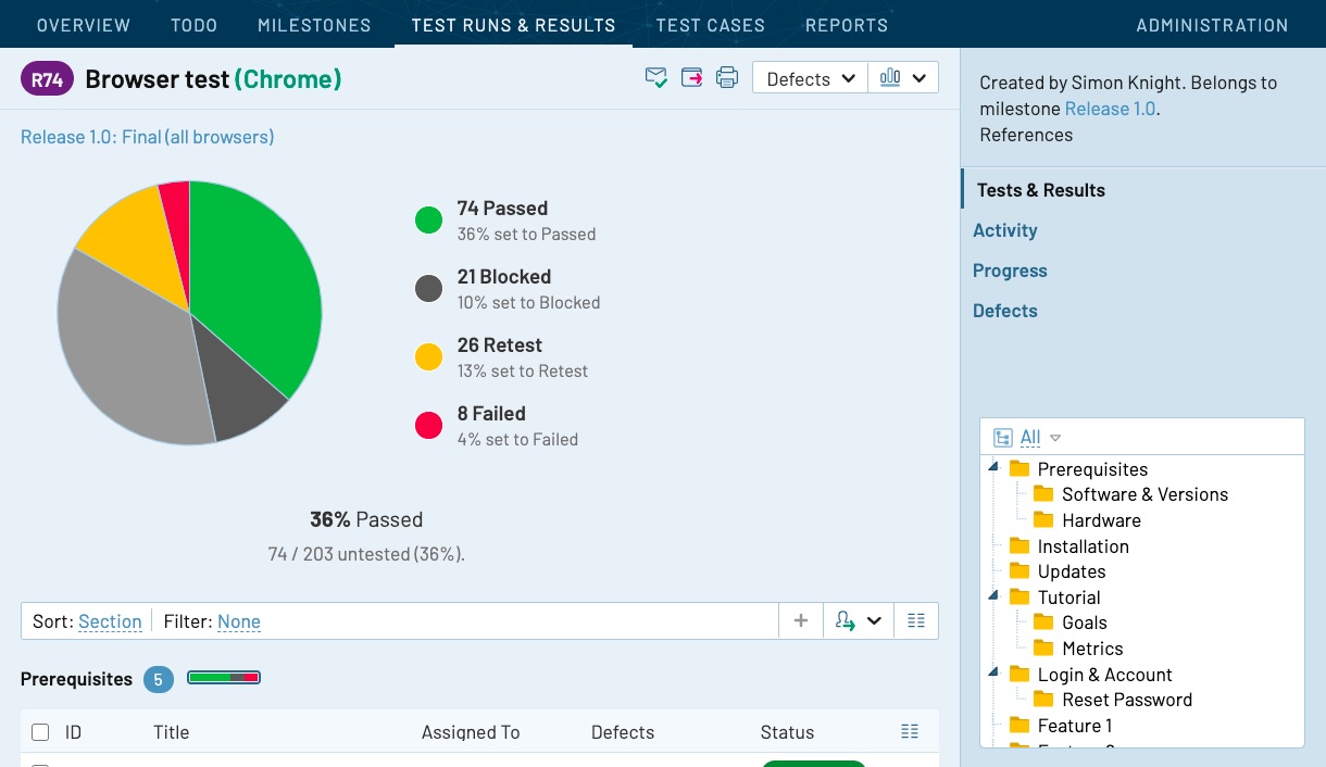 TestRail integration with Functionize